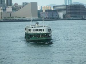 star ferry boat crossing victoria harbour